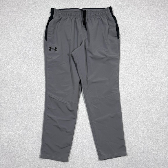 Under Armour Pants Mens XL Gray HIIT Woven‎ Loose Training Athletic Track Gym - Picture 1 of 13